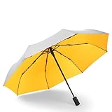 Okuyonic Regenschirm, Wärmeschutzfolie Un Regenschirm Tragbar 3 Faltbarer Anti-UV-Regenschirm Mini für Männer und Frauen für Autoregen im F