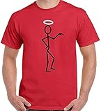 N/N The Saint T-Shirt für Herren, Motiv: British TV Drama Roger Moore Spy 007 James Bond, Retro-Top, Rot Gr. XXL, weiß