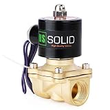 U.S. Solid 3/4' G 12 V DC Messing Magnetventil Direktgesteuert für Wasser Luft Gas Öl NC Brass Solenoid V