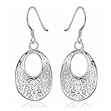 JUSTJUNMIN Mädchen Ohrringe Muster oval Tropfen Ohrringe Anhänger Damen Schmuck Mode Hochzeit Engagement Party Geschenk