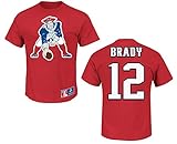 Majestic Athletic NFL Football T-Shirt New England Patriots Tom Brady Throwback Receiver II Trikot Jersey (S)