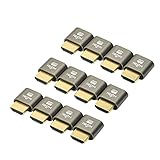 E-Futura [12 Pack] HDMI-Emulator Dummy Plug Virtual Ghost ohne Kopf EDID Arbeit HDMI UHD 4K @ 60 Hz 1 Stück / 4 Stück / 12 Stück