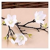 HONGYMY Trockenblumen 1 Teile/los Hohe Qualität 50cm Magnolia Blume Kleine Magnolia 3D Magnolia Hochzeit Hochzeit Gefälschte Blume Blumen Dekoration 5 Magnolia (Farbe : White)