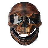 Necromancer Totenkopf-Helmmaske, gruselige Vollkopf-Schädel-Maske mit beweglichem Kiefer, Totenkopf-Kopfbedeckung, Call of Duty Masken Cosplay Party R