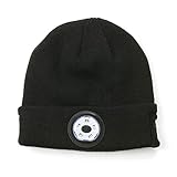 Hergswre Warme Mütze Wireless Led Hut Wireless Smart Cap Headset Kopfhörer Lautsprecher Drahtlose Kommunikation Nacht Außenbeleuchtung Hut - Schw