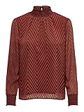 ONLY Damen Onlnew Kayla L/S TOP WVN Bluse, Rot (Henna Henna), X-Large (Herstellergröße: 42)