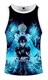WANHONGYUE Anime Sword Art Online Kirito SAO 3D Druck Tank Top Unterhemd Cosplay Kostüm Sommer T-Shirt Vest Bluse 61/3 XXXXL