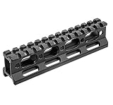 UTG Erwachsene Sporting Type Profile Super Slim Full Size Riser Mount, 1' High 13 Slots MT-RSX1L Montageschiene, schwarz, O