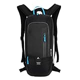 ENticerowts Rucksack für Klettern und Wanderausrüstung, wasserdichter Fahrrad-Rucksack, Wassertasche, Radfahren, Wandern, Camping, Trinkrucksack – Schw