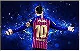 IQfHHN Fußballspieler Messi Sports Berühmter Stern Leinwanddrucke Poster HD-Druck Wandkunst Bilder Wohnzimmer Wohnkultur -50x75CM Kein R