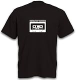T-Shirt 80er Retro Kassette Tapedeck Kassettenrecorder Musik Hifianlage Gr. L