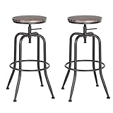 MEUBLE COSY Barhocker 2er Set, Barstuhl Höhenverstellbar, Drehhocker Tresenhocker Bistrohocker Rundhocker Sitzhocker Küchenhocker Arbeitshock