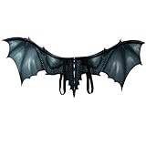 Amosfun Halloween drachenflügel Drachen Cosplay kostüm zubehör vlies drachenflügel Prop für Erwachsene (schwarz)