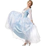 dressforfun Edles Prinzessinnenkleid Cinderella | Ballkleid aus glänzendem Stoff und Überrock aus Tüll (XL | no. 301886)