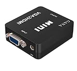 GANA VGA auf HDMI Konverter | VGA zu HDMI Adapter 1080P HDTV mit Audio Kabel und USB Stromversorgungskabel für TV, Computer, Projektor, Laptop, DVD