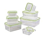 GOURMETmaxx Frischhaltedosen klick-it 7er Set | Spülmaschinen- Mikrowellen- und Gefrierschrankgeeignet | Deckel BPA-frei mit 4-Fach-klick-Verschluss | Ineinander stapelbar [4 Größen, transparent]