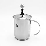 Cilio 0000550023 Cappuccino Creamer „Classic 6 Tassen, Edelstahl, Silber, 13,4 x 14,2 x 23,4 cm, 23