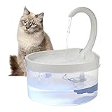 Foliner Katzen Trinkbrunnen Katzenbrunnen Wasserspender Wasserhahn Automatischer Trinkbrunnen Trinkschale mit LED-Licht für Katzen H