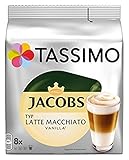 Tassimo Kapseln Jacobs Typ Latte Macchiato Vanilla, 40 Kaffeekapseln, 5er Pack, 5 x 8 Getränk