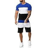Herren Sommer Sportbekleidung, Dorical Männer Trainingsanzug 2-teiliges Outfit Kurzarm Shirts + Kurze Hose Sets Jogginganzug Freizeitanzug Fitness Gym Running