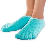 NatraCure feuchtigkeitsspendende Gel Socken (Größe: Groß) – Fuß Zehensocken, Anti Hornhaut & Anti Rutsch Fußpflege Socken für Damen & H
