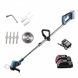 GXXDM Wiederaufladbarer elektrischer Rasenmäher, Kleiner Haushaltsrasenmäher Beschneiden Heckenschere Rasenmäher,21V (Zwei Akkus und eine Ladung)