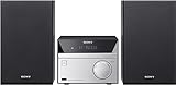 Sony CMT-SBT20 Micro-Systemanlage (Kompakte Design, CD, FM-Tuner, RDS, USB-Eingang, Bluetooth, NFC) silb
