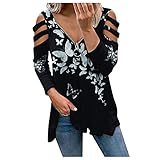 Basic Langarmshirt Zero Bluse Patchwork Jacke Damen Bluse mit Schleife Pullover Damen Patchwork Jacke Damen Strickpullover Damen rot Tshirt verlängerung Damen Bluse grau D