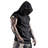 Tank Top Herren Sommer Sportshirt Weste Gym Muscle Tee Fitness Bodybuilding Ärmellose T-Shirt Workout Sport Fitness Hoodie Unterhemden mit Handy