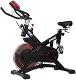 ISE Indoor Cycle Ergometer Heimtrainer 10kg Schwungrad Puls,LCD Anzeige,Armauflage,gep