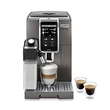 De'Longhi Dinamica Plus ECAM 370.95.T Kaffeevollautomat mit Milchsystem, Cappuccino und Espresso auf Knopfdruck, 3,5 Zoll TFT Touchscreen Farbdisplay und App-Steuerung, Kaffeekannen-Funktion, T