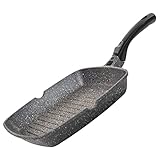 Coninx 100% PFOA-freie Antihaft Grillpfanne - 28 cm Griddle Pan mit ILAG-Beschichtung - Aluminium Grillpfanne mit abnehmbarem Griff - Bratpfanne für Halogen, Gas, Elektro, Induktion & C