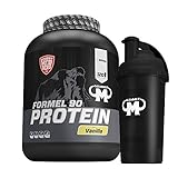 3kg Mammut Formel 90 Protein Eiweißshake - Set inkl. Protein Shaker, Powderbank oder Griffpolster (Vanilla, Gratis Mammut Shaker)