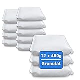 12 x 400 Gramm (4E) Luftentfeuchter Nachfüllpack Vliesbeutel XXL Box Granulat Nachfüllen Raumentfeuchter (neutraler Duft)
