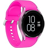 Uhrenarmband Kompatibel mit Samsung Galaxy Watch 4 40mm 42mm 44mm 46mm 3 41mm Armband 20mm Ersatz Uhrenarmband Silikon Sportarmband for Galaxy Watch 42mm Active 2 40mm 44mm Barbie pink