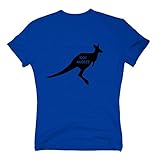 Australien T-Shirt Kangaroo 100% Aussie Australia Down Under Sydney, XXL, hellb