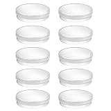UEETEK 10pcs Kunststoff Petrischalen Sterile Bakterienkultur Schüssel mit Deckel 70 mm * 15