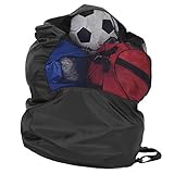 stronerliou Tragbarer Basketball Fußball Volleyball Fußball Sportbälle Mesh Kordelzug Aufbewahrung