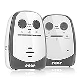 Reer Cosmo Babyphone vom Erfinder des Babyphone, mit Nachtlicht, Vibrations-Alarm und Gegensprechfunktion, weiß, 600m Reichweite, 50150