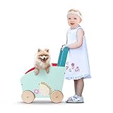 labebe - Lauflernwagen Holz Mädchen, Gehhilfe Baby Lauflernhilfe, Laufwagen Holz für Babys, Holz Playland Lauflernwagen für Junge, 2in1 Lauflernhilfe Baby, Spiel und Laufwagen ab 1 Jahr Kinder - Ig