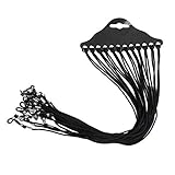 N-K PULABO 12 Stück Sonnenbrillen-Sportschnur, Brillenhalter, Brillenseil, rutschfest, Brillenseil, schwarz, kostengünstig und gute Qualität w