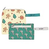 100% RECYCELT Umweltfreundlich Snack Bags per EcoRight | Zweilagig Sandwich Taschen mit Reißverschluss | Waschbare Lunch-Tasche Sandwichbeutel für Kinder und Erwachsene - 2er S