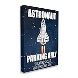 Stupell Industries Astronaut Parking Only-Schild für Kinder, Weltraum-Jet-Humor, entworfen von Kim Allen Leinwandbild, 91 x 122 cm, B