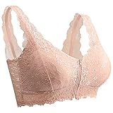Komiseup Dessous Damen Sexy Unterwäsche, Damen Tiefer V-Reißverschluss mit schönem Rücken und sexy Spitze ohne Stahlring-W