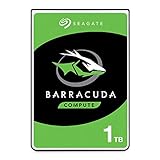 Seagate Barracuda, interne Festplatte 1 TB HDD, 2.5 Zoll, 5400 U/Min, 128 MB Cache, SATA 6 Gb/s, silber, Modellnr.: ST1000LM048