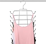 SINOFO Folding Platzsparende Kleiderbügel Closet Organizer Edelstahl Kleiderbügel Kleiderschrank Aufbewahrungsschrank für Tank Tops, Cami, BHS(Silber,1-Pcs/Pack)