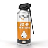 SEEBAUER diy® SD 40 Multi-Spray 400 ml | Mit Funktionssprühkopf | Multi-Öl zum Reinigen, Schmieren & Schützen | Harz-, Säure- & Silikonfrei | Für Haushalt und Industrie (400 ml)