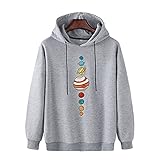 SSBZYES Herren-Pullover, Herren-Kapuzenpullis, große Herren-Freizeitoberteile, langärmelige T-Shirts, Paar-Pullover, Planet-Prints, H
