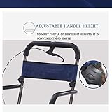 DONDOW Küche Tragbarer Rollstuhl Old Man Shopping Trolley Helper Can Sit Folding Vier Transport Stuhl,Blau Kreative Startseite Lagerwag