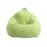Lazy Bag Sitzsack Riesensitzsack Kissen Sofa Hocker aus Baumwolle lebensmittelechte EPP-Perlen Bean-Bag-Füllung Abnehmbarer Bezug,Mint Green,M